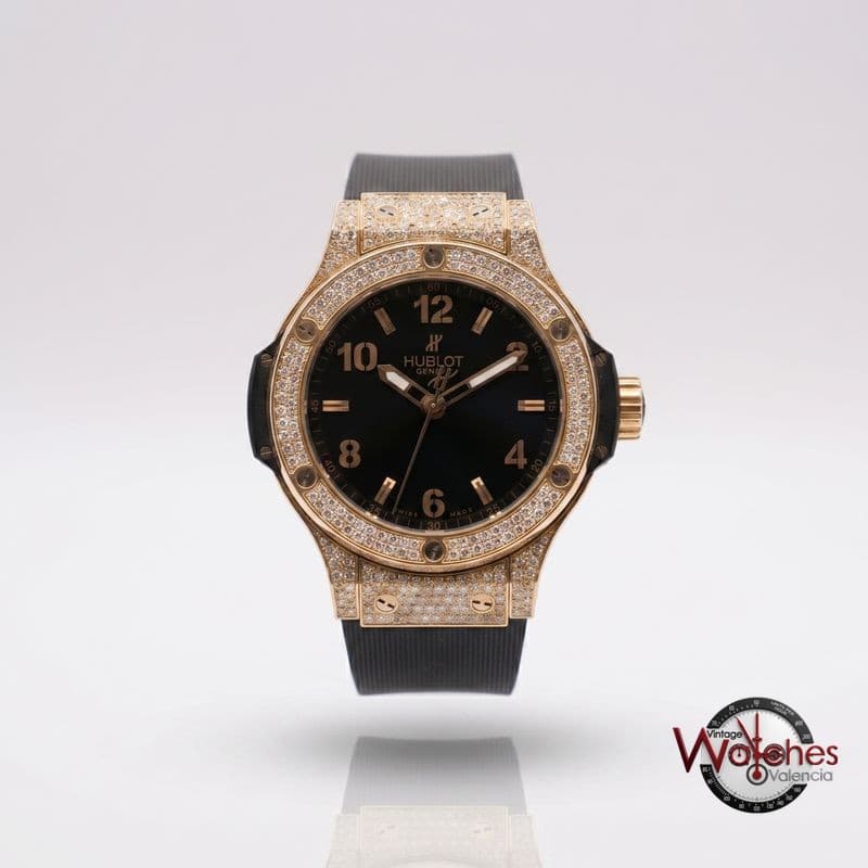 Hublot Big Bang 38 mm (Gold Pavé) de segunda mano