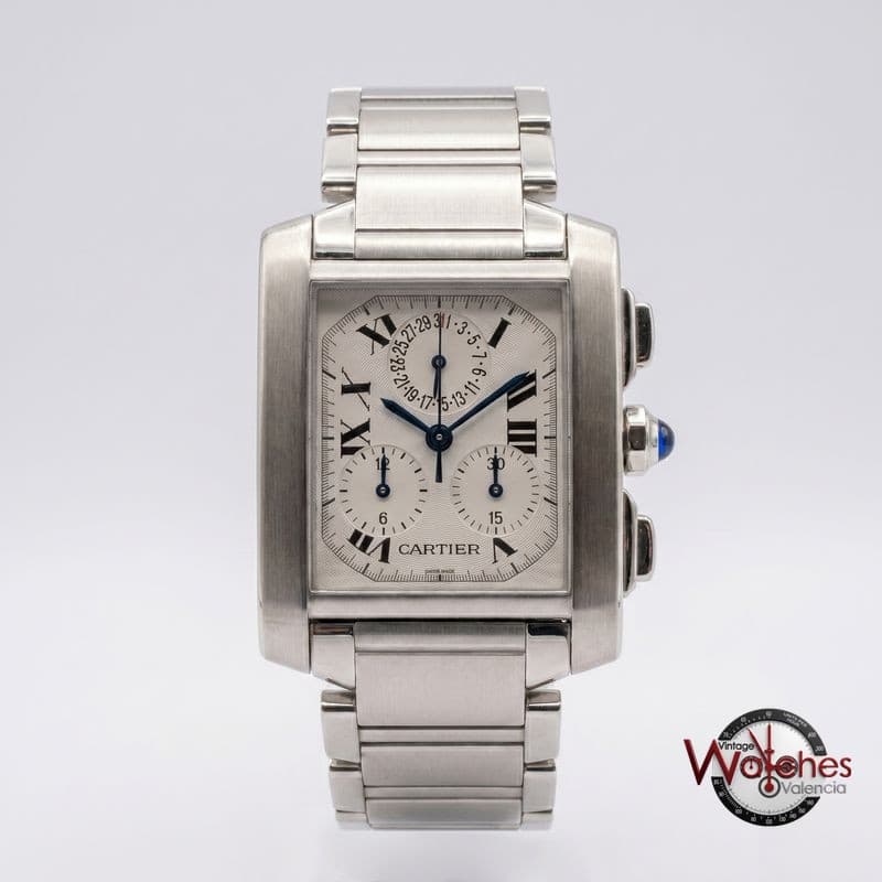 Cartier Tank Française Chronoreflex (Cronógrafo) de segunda mano